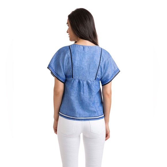 Vineyard Vines Geo Embroidered Top - Picture 4 of 6